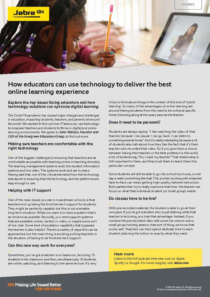 How educators can use technology to deliver the best online learning experience